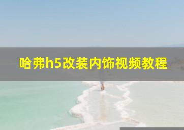 哈弗h5改装内饰视频教程