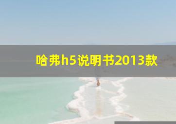 哈弗h5说明书2013款