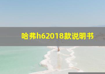 哈弗h62018款说明书