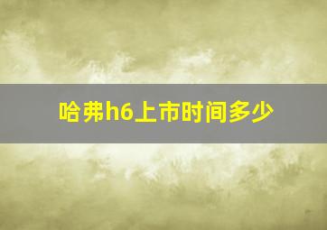 哈弗h6上市时间多少