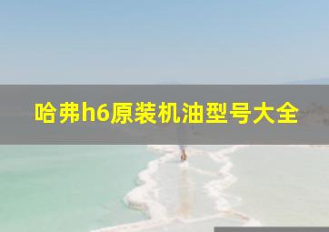 哈弗h6原装机油型号大全