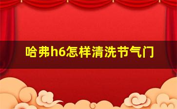 哈弗h6怎样清洗节气门