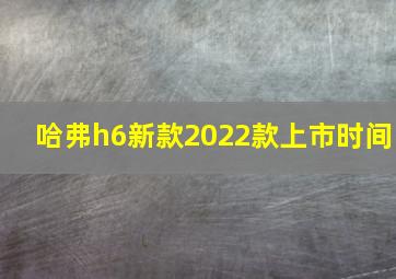 哈弗h6新款2022款上市时间