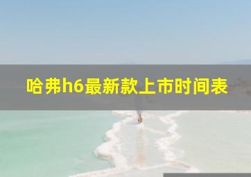 哈弗h6最新款上市时间表