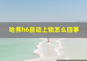 哈弗h6自动上锁怎么回事