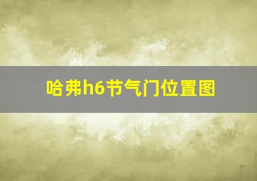 哈弗h6节气门位置图