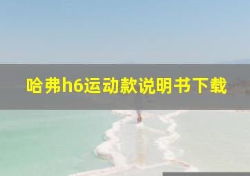 哈弗h6运动款说明书下载