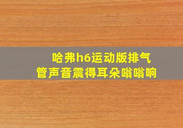 哈弗h6运动版排气管声音震得耳朵嗡嗡响