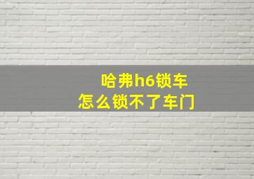 哈弗h6锁车怎么锁不了车门