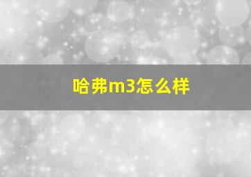 哈弗m3怎么样