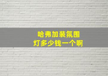 哈弗加装氛围灯多少钱一个啊