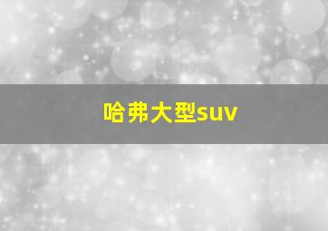 哈弗大型suv