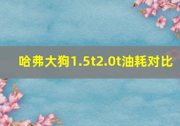 哈弗大狗1.5t2.0t油耗对比