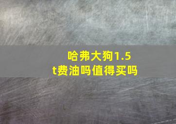 哈弗大狗1.5t费油吗值得买吗