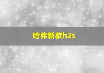 哈弗新款h2s