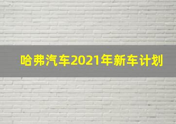 哈弗汽车2021年新车计划