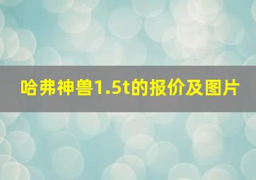 哈弗神兽1.5t的报价及图片