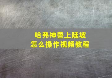 哈弗神兽上陡坡怎么操作视频教程