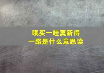 哦买一哇莫新得一路是什么意思读