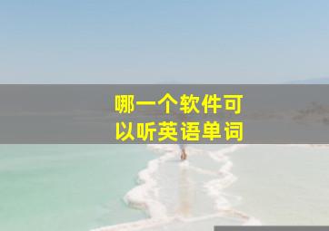 哪一个软件可以听英语单词