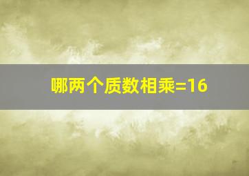 哪两个质数相乘=16