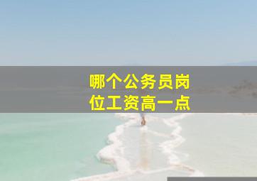 哪个公务员岗位工资高一点