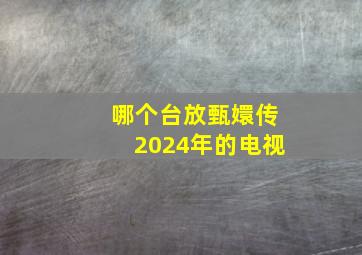 哪个台放甄嬛传2024年的电视