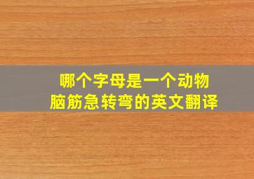 哪个字母是一个动物脑筋急转弯的英文翻译