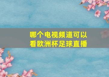 哪个电视频道可以看欧洲杯足球直播