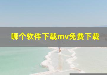 哪个软件下载mv免费下载