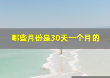 哪些月份是30天一个月的