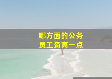 哪方面的公务员工资高一点