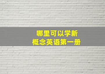 哪里可以学新概念英语第一册