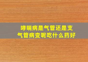 哮喘病是气管还是支气管病变呢吃什么药好