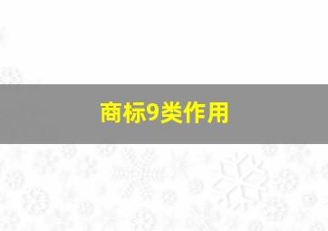 商标9类作用