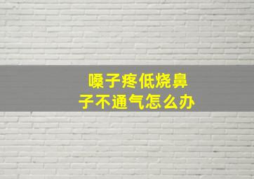 嗓子疼低烧鼻子不通气怎么办