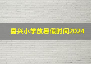 嘉兴小学放暑假时间2024