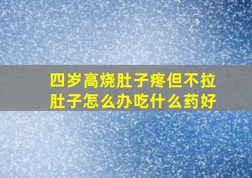 四岁高烧肚子疼但不拉肚子怎么办吃什么药好