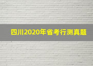 四川2020年省考行测真题