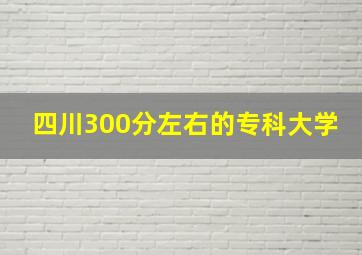 四川300分左右的专科大学