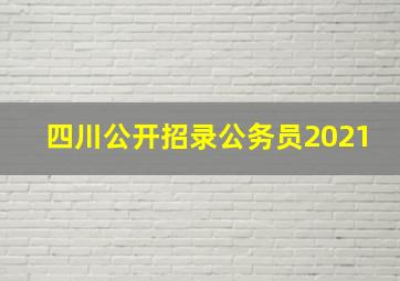 四川公开招录公务员2021