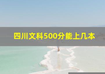 四川文科500分能上几本