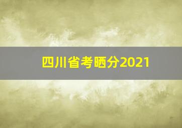 四川省考晒分2021