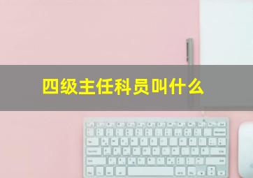 四级主任科员叫什么