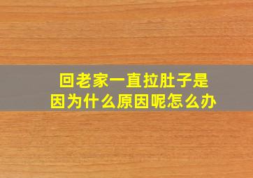 回老家一直拉肚子是因为什么原因呢怎么办