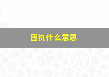 固扏什么意思