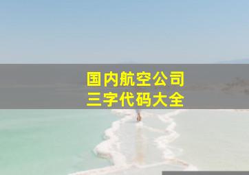 国内航空公司三字代码大全