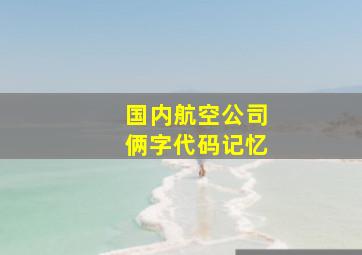 国内航空公司俩字代码记忆