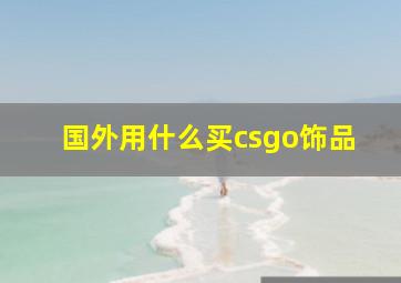 国外用什么买csgo饰品