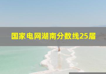 国家电网湖南分数线25届